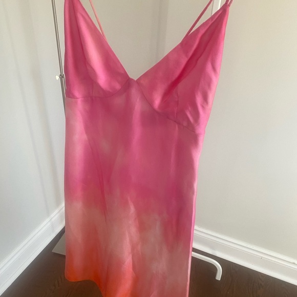 Pink silk zara dress - Picture 1 of 3